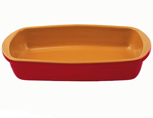 Colì Rossana Rechteckige Auflaufform, Teracotta, Lasagnera 32 x 18 cm, Majolika und Terrecotte seit 1650 von Colì