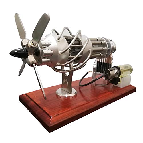 ColiCor 16 Zylinder Stirling Engine Modell Heiße Taumelscheibe aus Glas Stirlingmotor Modell von ColiCor