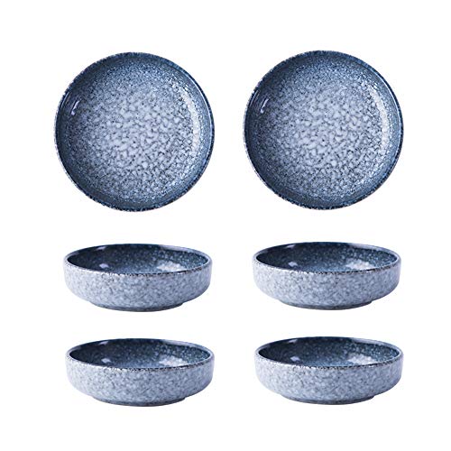 Klassische Porzellan-Schüssel im japanischen Stil, 8,9 cm, Schüssel, Gewürzschalen, Soja-Dip-Saucenschalen, Set mit 6 blauen Klassische Porzellan-Schüssel im japanischen Stil, 8,9 cm, Schüssel, Gewürzschalen, Soja-Dip-Saucenschalen, Set mit 6 blauen von Colias Wing