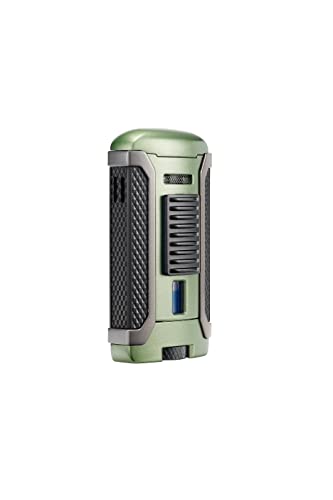 Colibri Apex Sturmfeuerzeug - Windbeständig - Extragroße Einstellrad - Jet Feuerzeug Mit Einzel Jetflamme - Mit Gas Nachfüllbar (Nicht Im Lieferumfang Enthalten) - Schöne Elegante Geschenkbox Grün von Colibri