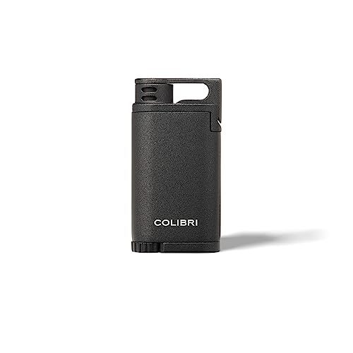 Colibri Belmont Sturmfeuerzeug - Windbeständig - Große Einstellrad - Jet Feuerzeug Mit Einzel Jetflamme - Metallkonstruktion - Gas Nachfüllbar (Nicht Im Lieferumfang Enthalten) - Elegante Geschenkbox von Colibri