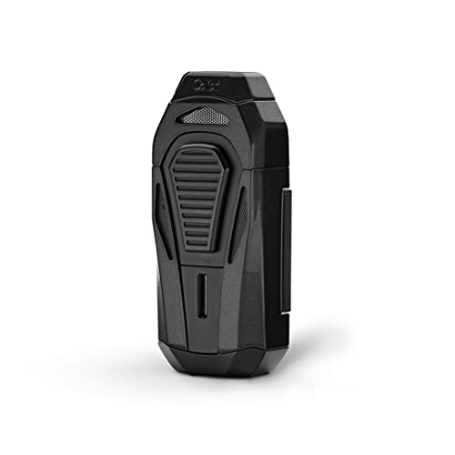 Colibri Boss Sturmfeuerzeug mit Dreistrahl jetflamme | Integrierter Zigarrenabschneider | Feuerzeug Für Zigarren | Elegante Geschenkbox | Zwei Jahre Garantie | butan Nicht Im Lieferumfang Enthalten von Colibri