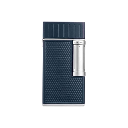 Colibri Julius II Feuerzeug 2er-Softflamme - Navy/Chrome, unbefüllt von Colibri