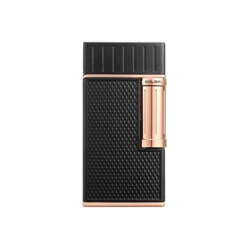 Colibri Julius II Feuerzeug 2er-Softflamme - schwarz/Rosegold, unbefüllt von Colibri