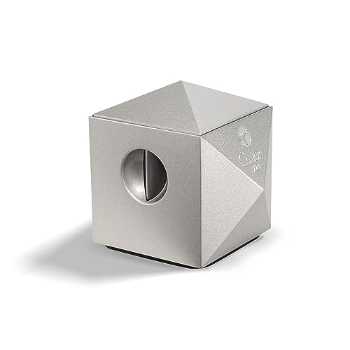 Colibri Quasar Tisch-Zigarrenschneider - V-Schnitt & Gerader Schnitt in Einem - Für Zigarren bis zu 70 Ringmaß - Hochwertiges Pyramiden-Design aus Metall - Federunterstützte Auslösung - Geschenkbox von Colibri