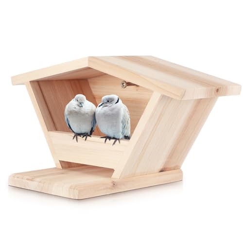 Colingmill Zederntaube Nistkasten Holz Vogelhäuser Morgentaube Nistkasten Vogelhäuser für Außentaube zur Überdachung Plattform von Colingmill