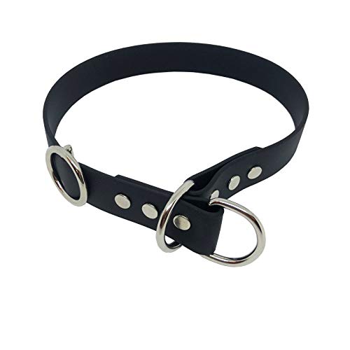 C&L Hundehalsband/Zugstopp aus 25 mm BioThane®- [60 cm] - schwarz - BL520 von Collar & Leash