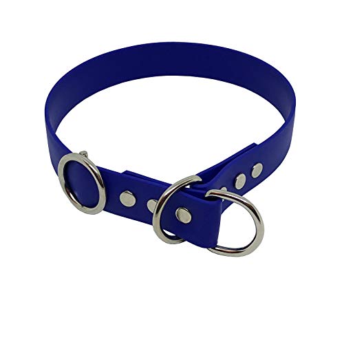 C&L Hundehalsband/Zugstopp aus 25 mm BioThane®- [40 cm] - blau - BU522 von Collar & Leash
