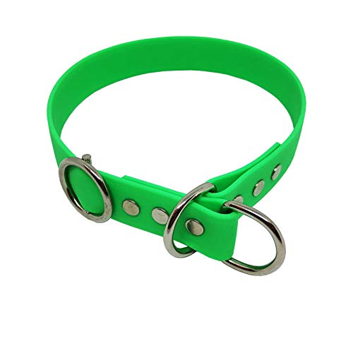 C&L Hundehalsband/Zugstopp aus 25 mm BioThane®- [50 cm] - neon grün - GN528 von Collar & Leash