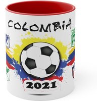 Futbol Colombiano2021 Akzenttasse, Unisex-Tasse, Lässige Tasse, Schönes Geschenk von CollazosDesign