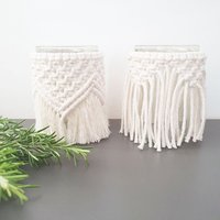 2Er Set Makramee Windlicht Als Teelicht Oder Kerzenhalter Im Boho Design Dekoration | Deko von CollectYourDreams