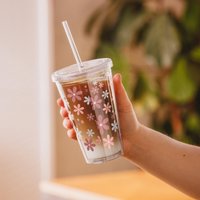Becher Mit Strohhalm Und Deckel | To Go Kaffeebecher Becheer Smoothie von CollectYourDreams