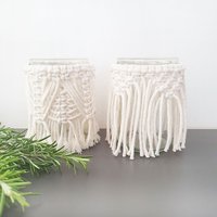 Makramee Windlicht 2Er Set | Boho Deko von CollectYourDreams