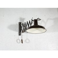 Industrielle Scherenlampe - Große Schwarze Emaille 1960Er Jahre von Collecthor