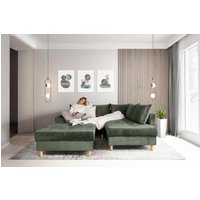 COLLECTION AB Ecksofa "30 Jahre Jubiläums-Modell Reims L-Form", Ottomane beidseitig montierbar, inkl. Bettfunktion und Hocker von Collection Ab