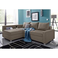 COLLECTION AB Ecksofa "Relax L-Form", inklusive Bettfunktion, Federkern, wahlweise mit RGB-LED-Beleuchtung von Collection Ab