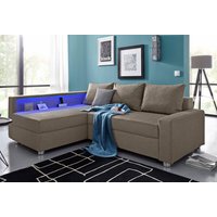 COLLECTION AB Ecksofa "Relax L-Form", inklusive Bettfunktion, Federkern, wahlweise mit RGB-LED-Beleuchtung von Collection Ab
