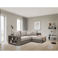 COLLECTION AB Ecksofa "John L-Form", Regalarmlehne,Bettfunktion,Bettkasten,Ottomane beiseitig montierbar von Collection Ab