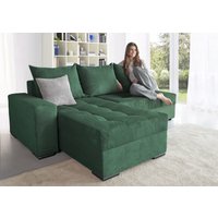 COLLECTION AB Ecksofa "Josy L-Form, Breite 214 cm, mit 3 großen Rückenkissen", (Cord-/Mix), mit Bettfunktion und Bettkasten, Federkern von Collection Ab