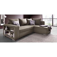 Ecksofa John mit Bettfunktion, Bettkasten und Regalarmteil von Collection Ab