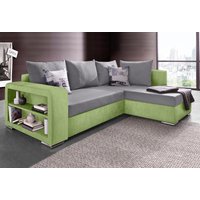 Ecksofa John mit Bettfunktion, Bettkasten und Regalarmteil von Collection Ab