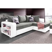 Ecksofa John mit Bettfunktion, Bettkasten und Regalarmteil von Collection Ab