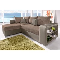 COLLECTION AB Ecksofa "John L-Form", Regalarmlehne,Bettfunktion,Bettkasten,Ottomane beiseitig montierbar von Collection Ab