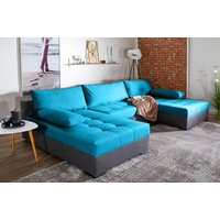 COLLECTION AB Wohnlandschaft "Josy", inkl. Bettfunktion, Bettkasten, mit 3 extra großen Rückenkissen von Collection Ab