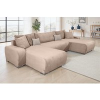 COLLECTION AB Wohnlandschaft "Paola U-Form", mit Schlaffunktion, Stauraum, Zierkissen und Bonnellfederkern, Cord von Collection Ab