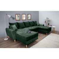 COLLECTION AB Wohnlandschaft "Raisa U-Form", mit Federkern, Kissen und Steppung im Sitzbereich von Collection Ab