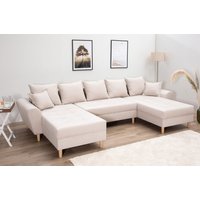 COLLECTION AB Wohnlandschaft "Raisa U-Form", mit Federkern, Kissen und Steppung im Sitzbereich von Collection Ab