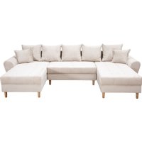 COLLECTION AB Wohnlandschaft "Raisa U-Form", mit Federkern, Kissen und Steppung im Sitzbereich von Collection Ab