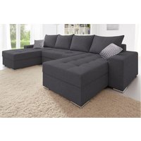 COLLECTION AB Wohnlandschaft "Josy XL U-Form, Breite: 313 cm" mit Bettfunktion, Bettkasten & 2 Zierkissen, Federkern von Collection Ab