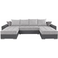 COLLECTION AB Wohnlandschaft "XL-Josy U-Form, Breite 313 cm, Kunstleder-Mix, Microfaser", inkl. Bettfunktion, Bettkasten, mit 4 gleich großen Rückenkissen von Collection Ab