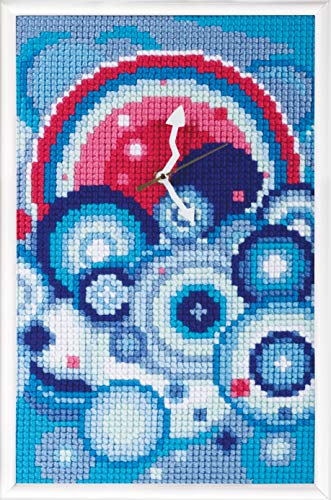 Collection D'Art CD009 Circle Shape Kreuzstichset, Uhrmacherkunst, 40 x 25cm von Collection D'Art
