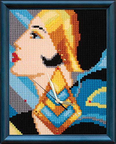 Collection D'Art CD015 Lady with Earring Kreuzstichset, Uhrmacherkunst, 35 x 27.5cm von Collection D'Art