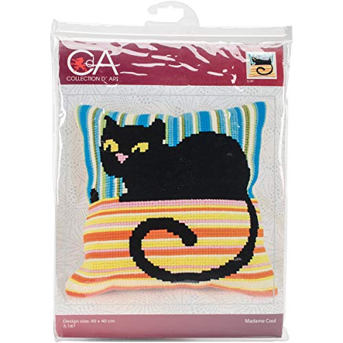 Collection D'Art CD5187 Kreuzstichkissen-Kit, Ms Cool, 40 x 40cm von Collection D'Art