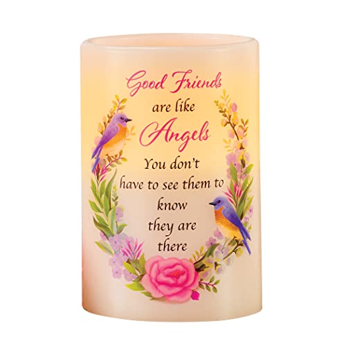 Collections Etc Friends are Like Angels LED-Kerze, flammenlos von Collections Etc