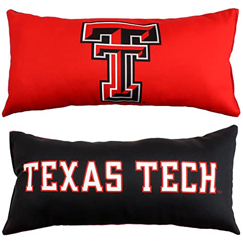 College Covers Solid Color Bolster Travel Pillow, 16" x 8", Texas Tech Red Raiders von College Covers