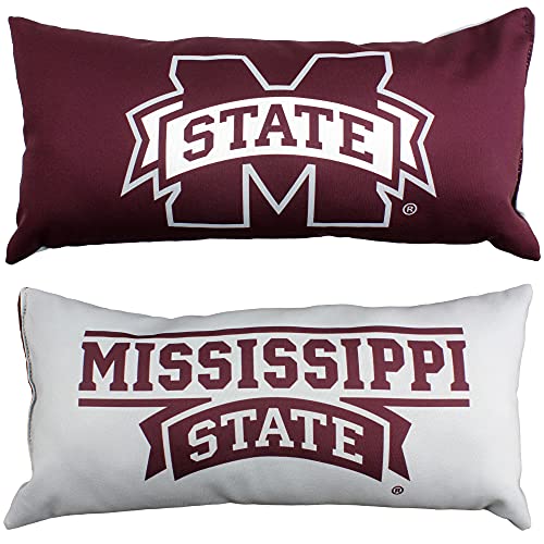 College Covers Unifarbenes Nackenrolle, Reisekissen, 40,6 x 20,3 cm, Mississippi State Bulldogs von College Covers