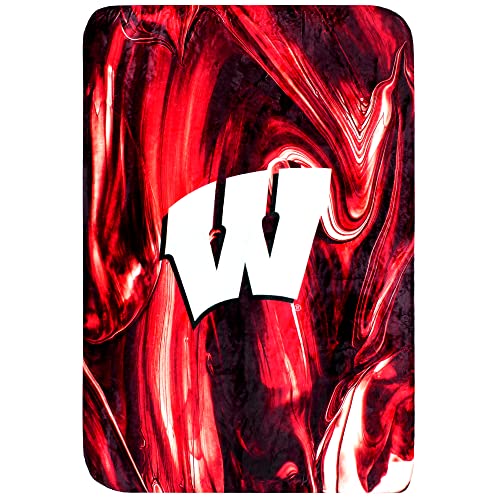 College Covers Wisconsin Badgers Sublimierte weiche Überwurfdecke, 106,7 x 152,4 cm von College Covers