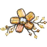 COLLEZIONE ALESSANDRO Brosche "Blumenranke", in Blumenform von Collezione Alessandro