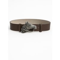 COLLEZIONE ALESSANDRO Ledergürtel "Pferd", aus echtem Leder mit Reiter Pferd Schließe von Collezione Alessandro