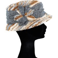 COLLEZIONE ALESSANDRO Melonenhut "Floral", (1 St.), aus softer Wolle, mit floraler Applikation von Collezione Alessandro