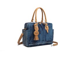 COLLEZIONE ALESSANDRO Schultertasche "Denim", aus griffigem Jeansstoff mit Nieten von Collezione Alessandro