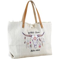 COLLEZIONE ALESSANDRO Schultertasche "Wild and Free", aus Baumwolle mit echtem Leder von Collezione Alessandro