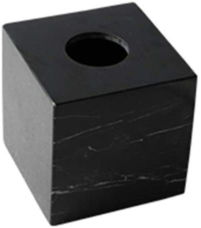 Collic Tissue Box Cover Marmor Rechteckige Desktop -Aufbewahrungsbox Für Wohnzimmer Büropapierbox Handgefertigte Dekoration Tissue Box/Schwarz/B von Collic