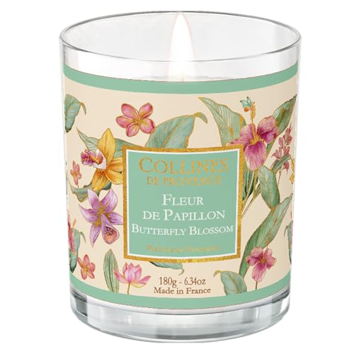 Collines de Provence Duftkerze Les Estivales 180g - Schmetterlingsblume von Collines de Provence