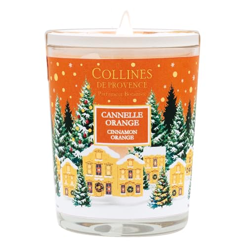 Collines de Provence Weihnachtliche Duftkerze 180g – Zimt-Orange von Collines de Provence