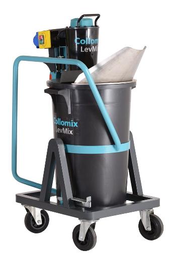 COLLOMIX Fließmassenmischer LevMix, 1,6 kW, 230 Volt, 410 UpM, Nutzmenge: 55 Liter bzw. 3 Sack von Collomix